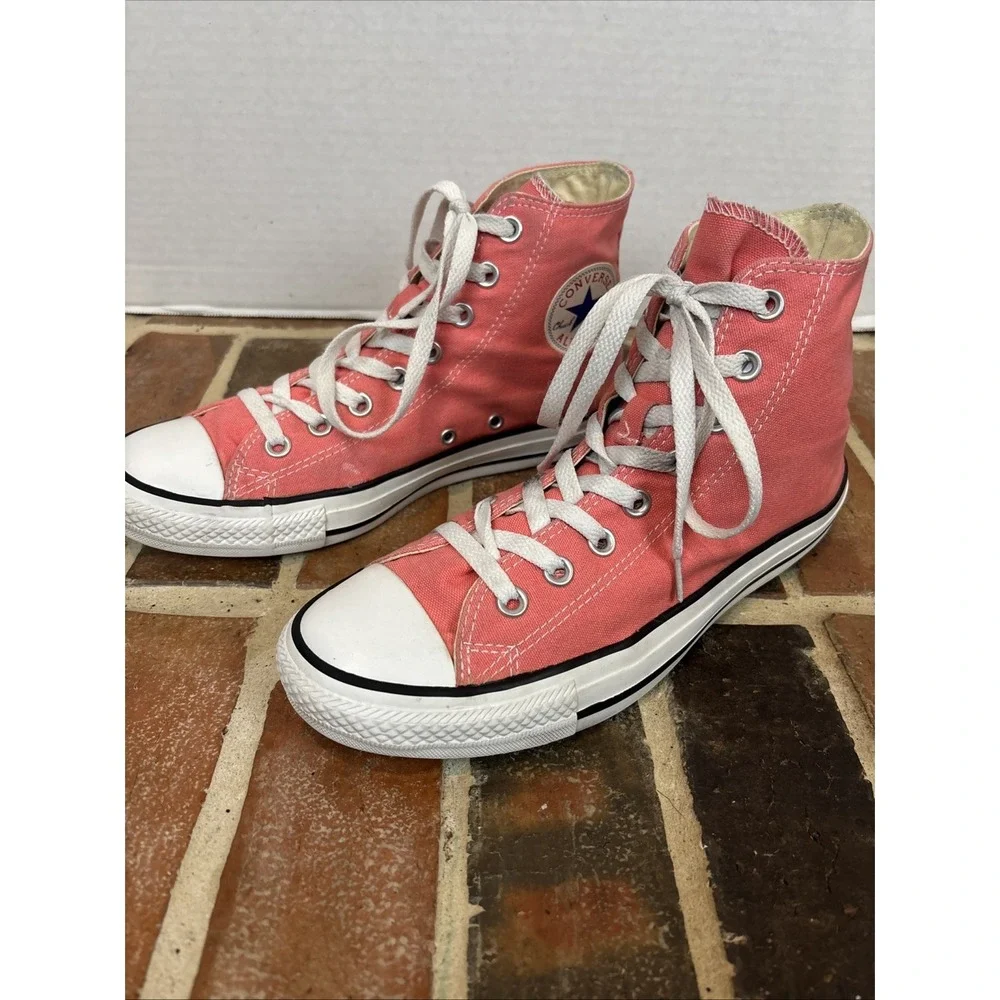 Converse Chuck Taylor All Star Pink High Top Canvas Sneakers🎀 Woman's 9 Men's 7